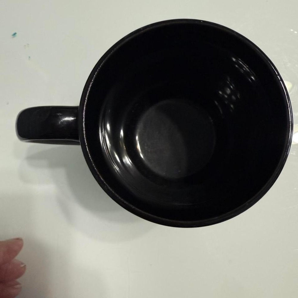 STARBUCKS 2008 Black Both Sides Mermaid Siren Logo Ceramic Coffee Mug Cup‎ 8oz - Picture 2 of 6
